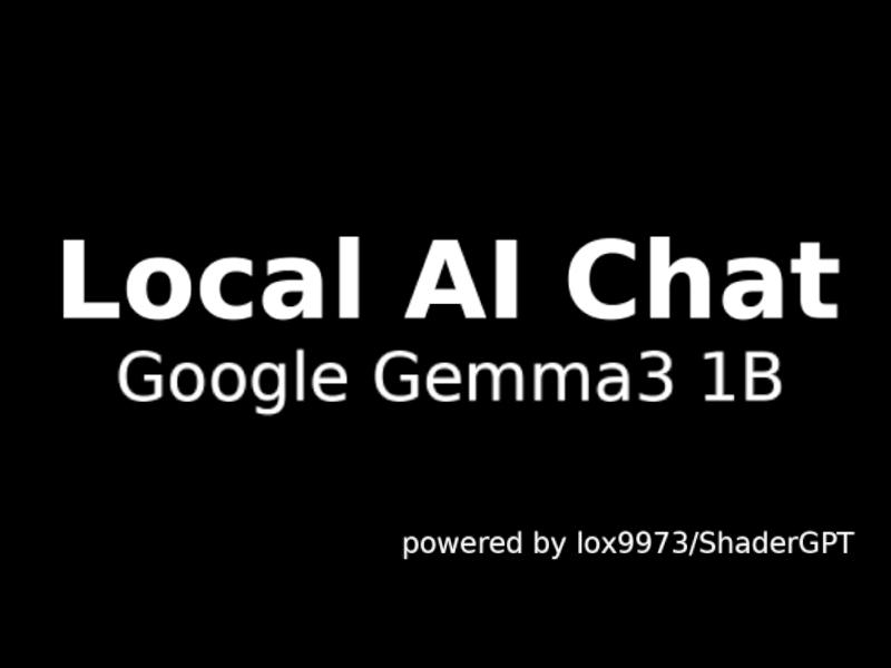 Local AI Chat with Gemma3 1B GPT